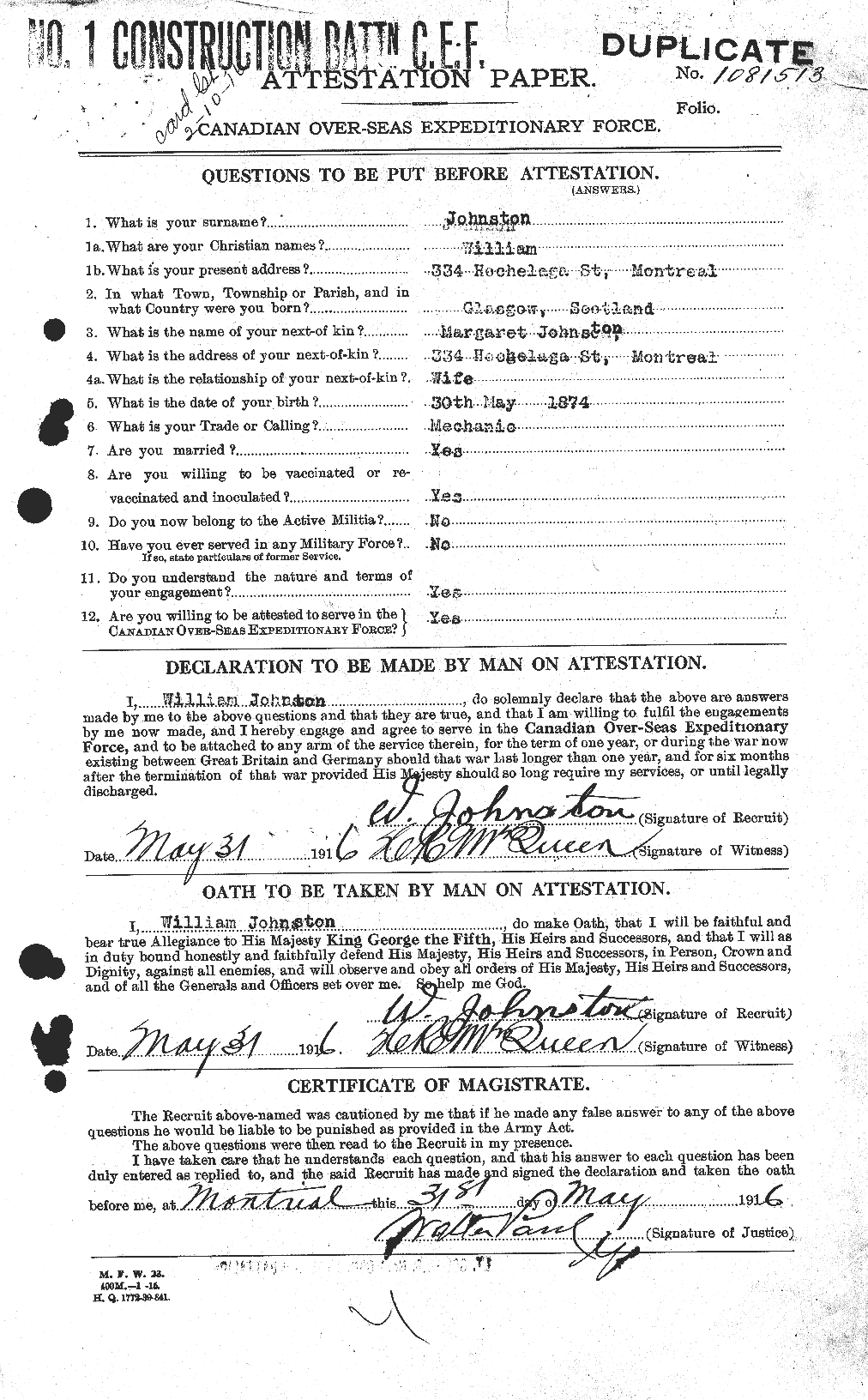 Personnel Records of the First World War - CEF 427235a