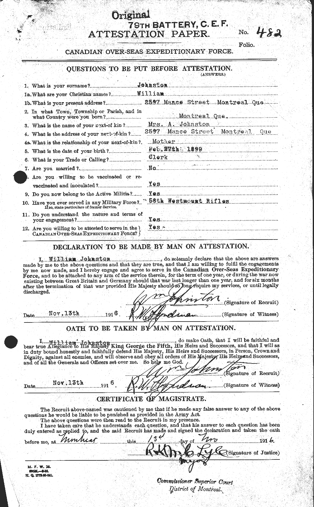 Personnel Records of the First World War - CEF 427244a