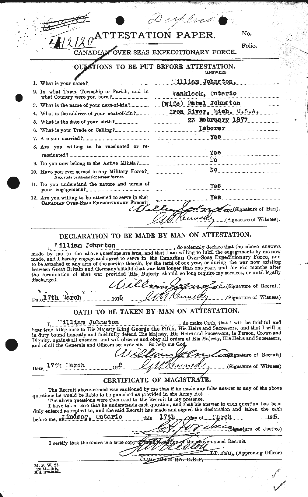 Personnel Records of the First World War - CEF 427248a
