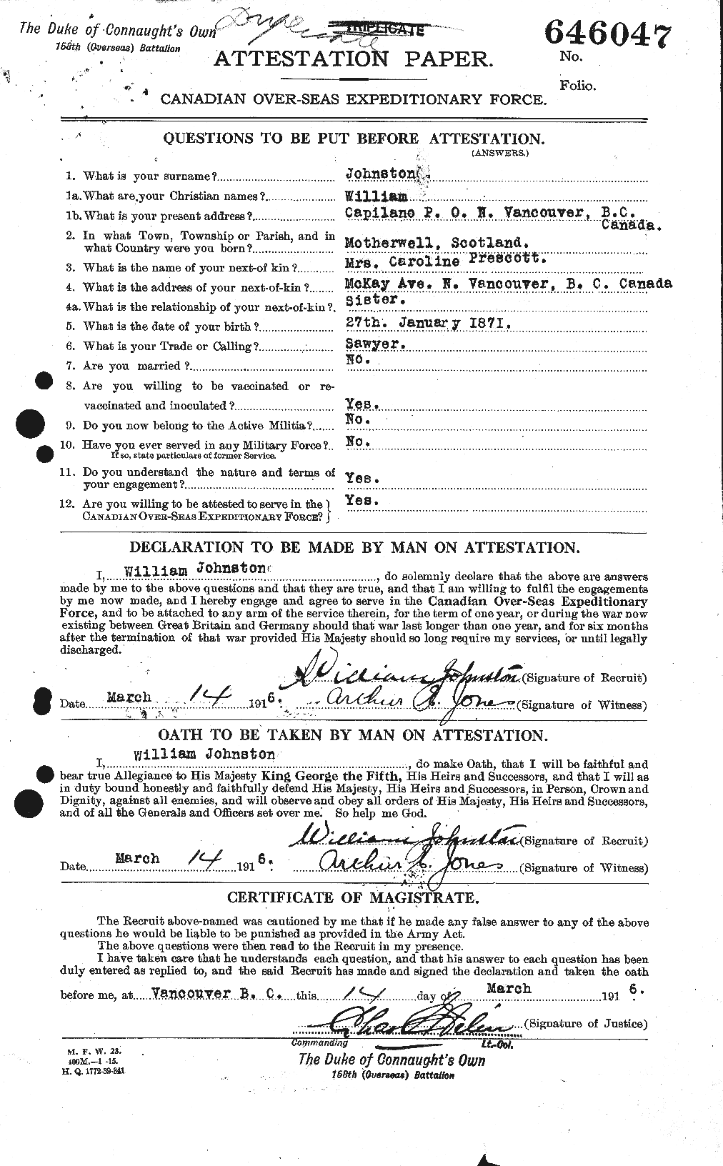 Personnel Records of the First World War - CEF 427249a