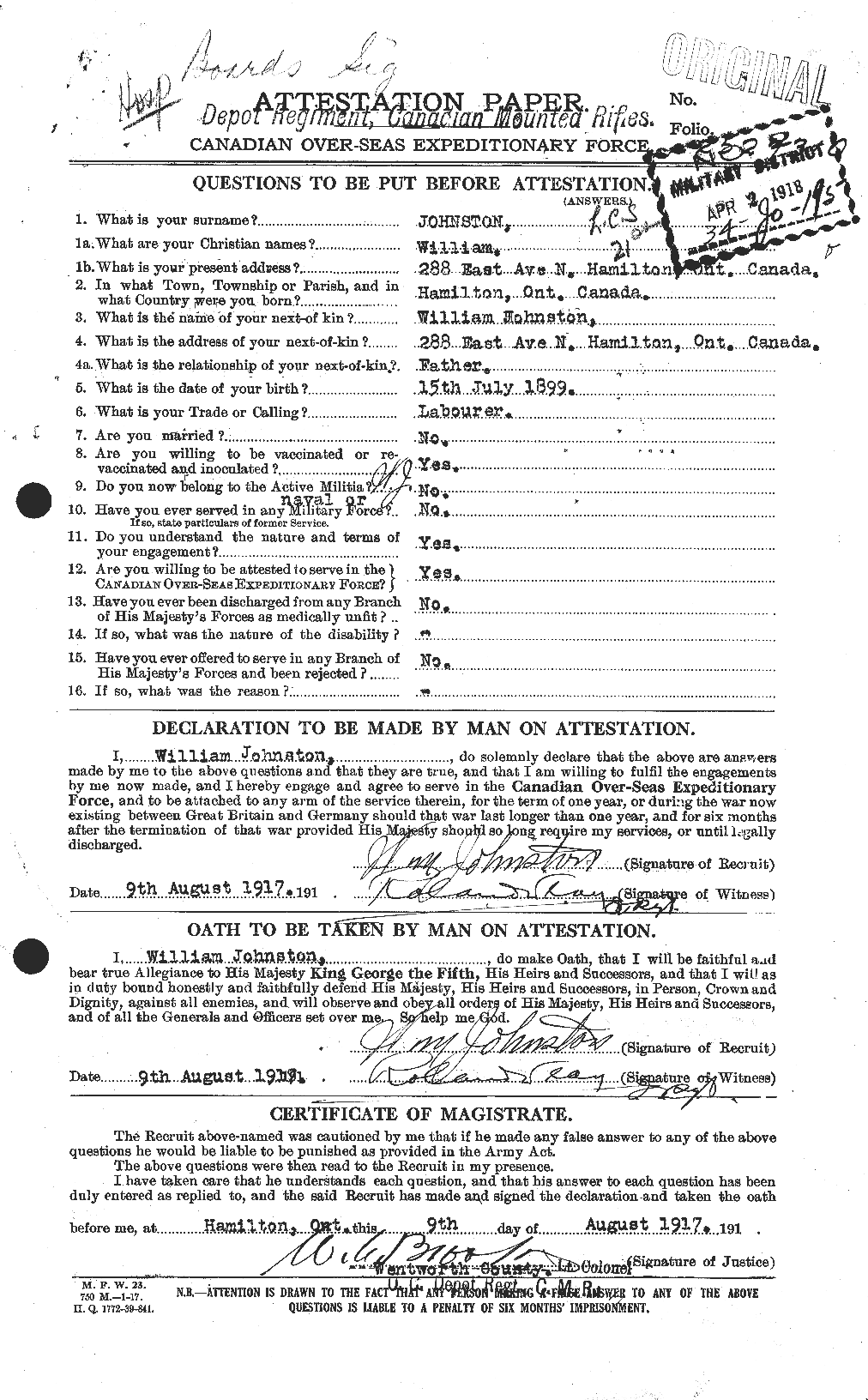 Personnel Records of the First World War - CEF 427268a