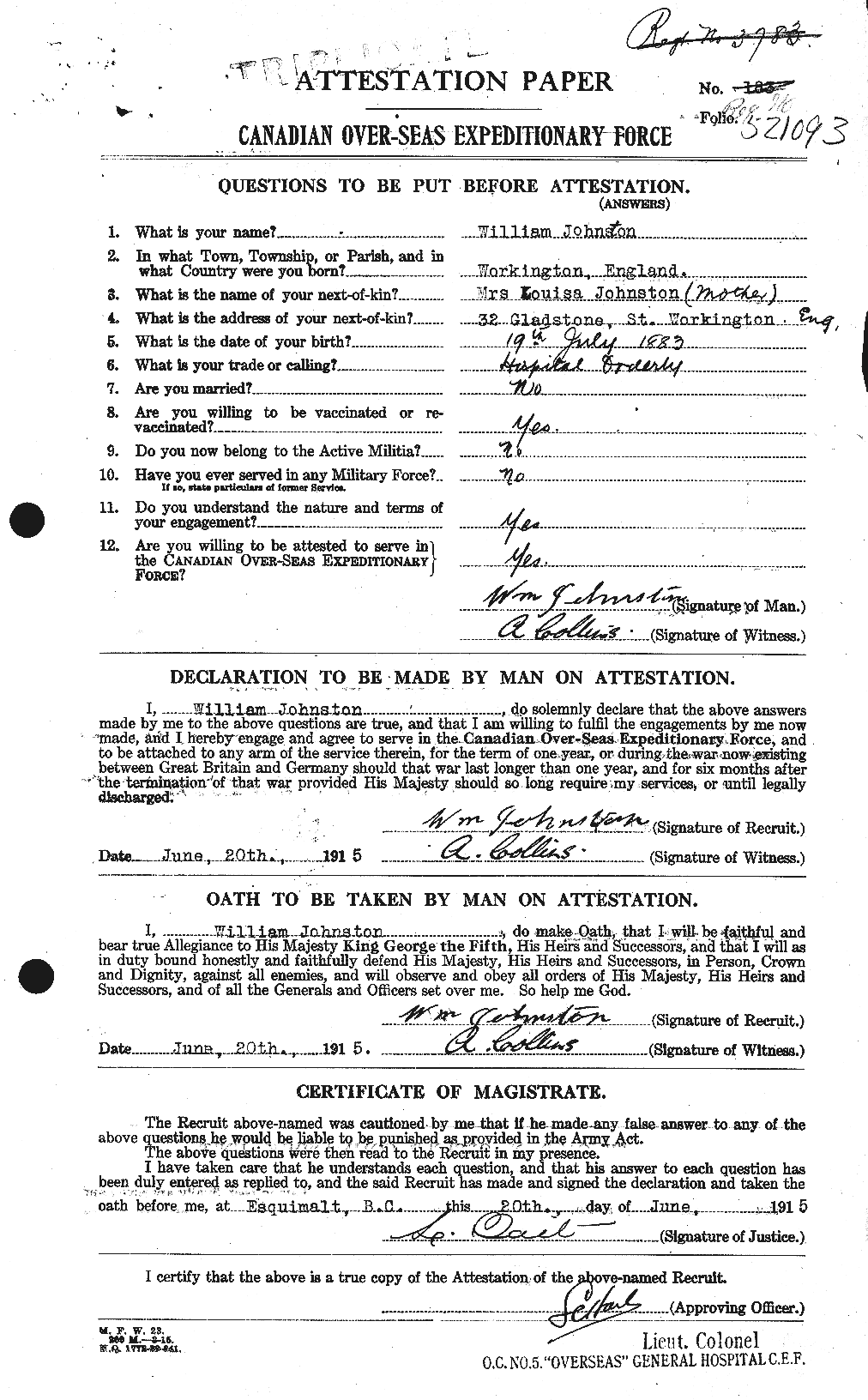 Personnel Records of the First World War - CEF 427272a