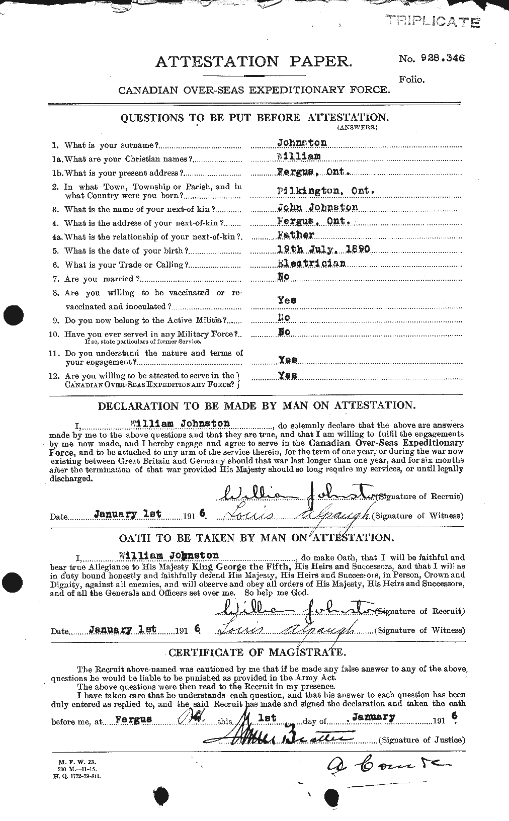 Personnel Records of the First World War - CEF 427278a