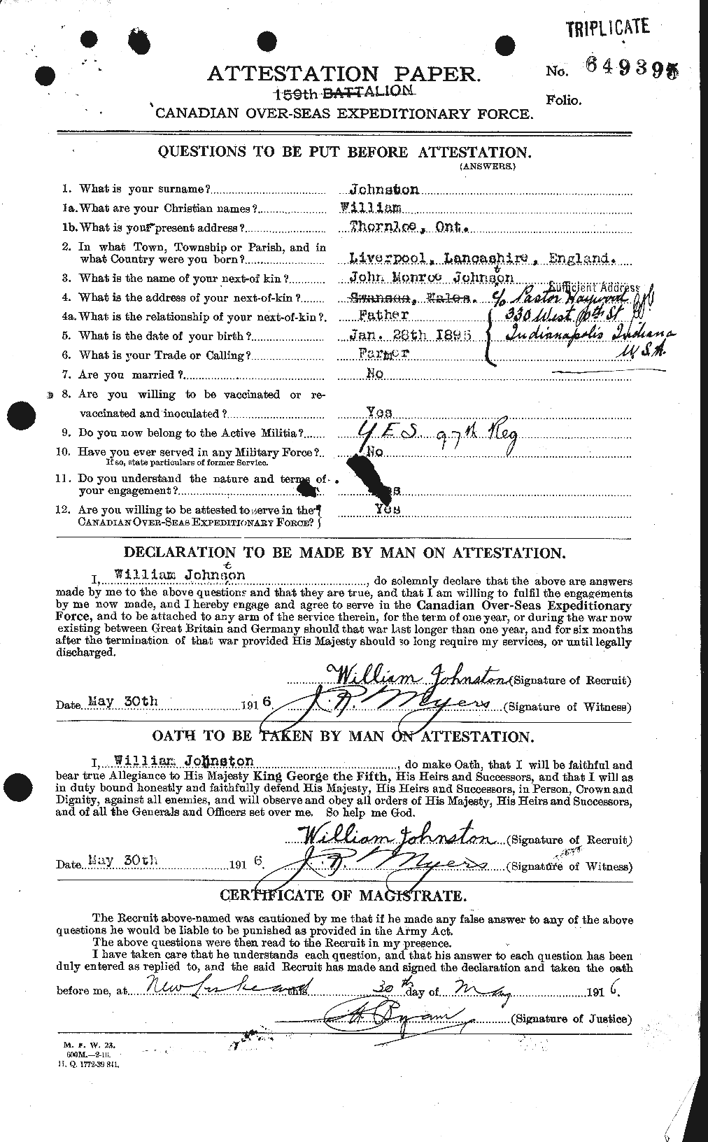 Personnel Records of the First World War - CEF 427283a