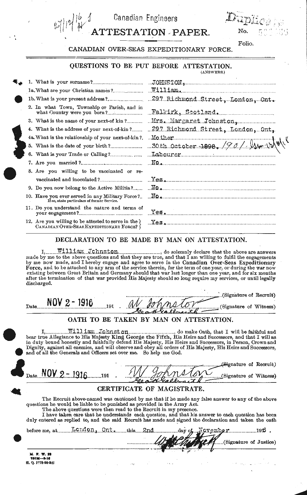Personnel Records of the First World War - CEF 427288a