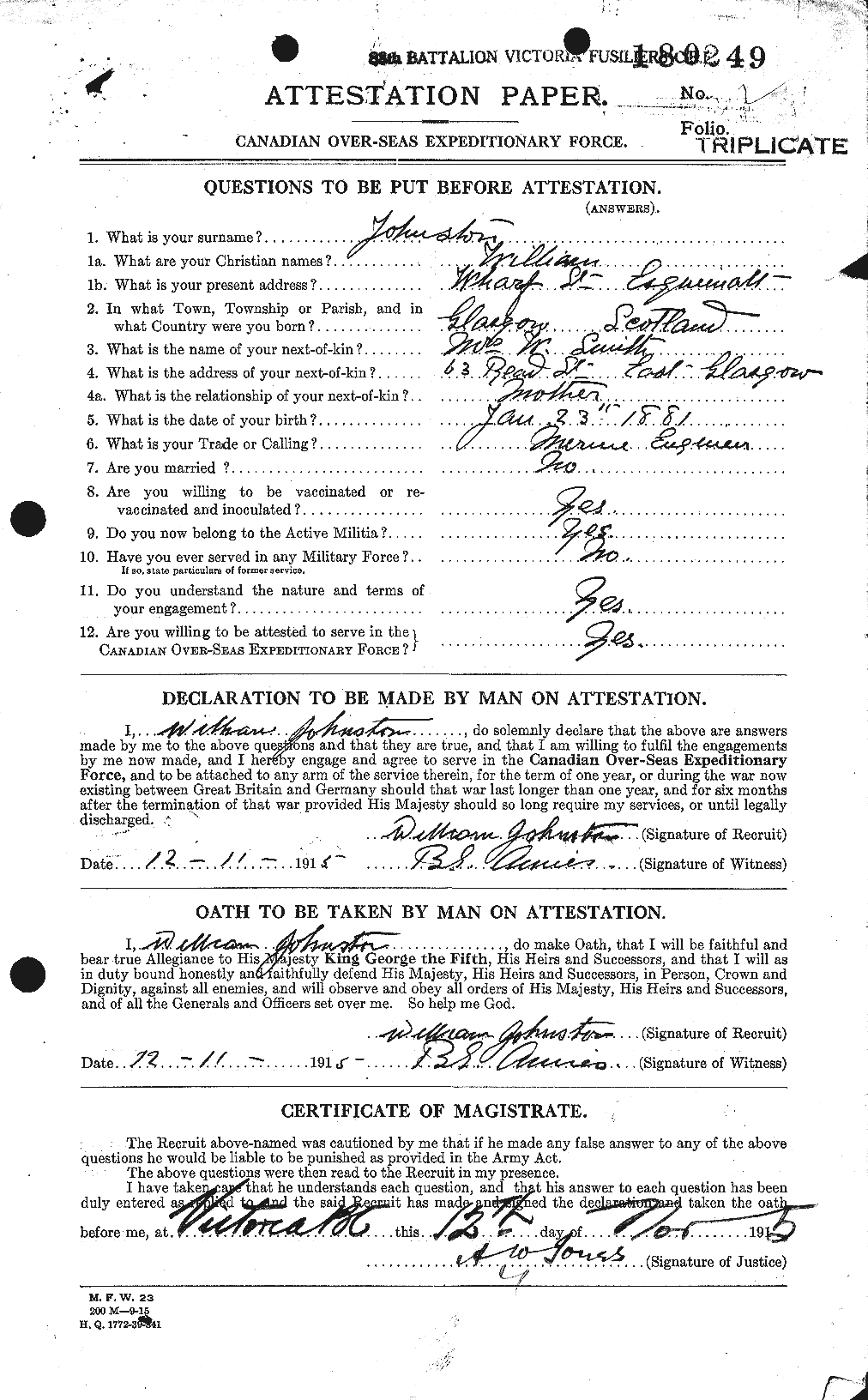 Personnel Records of the First World War - CEF 427289a