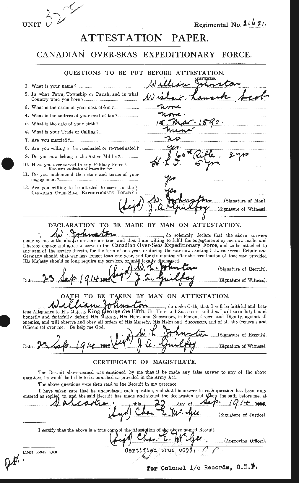 Personnel Records of the First World War - CEF 427292a