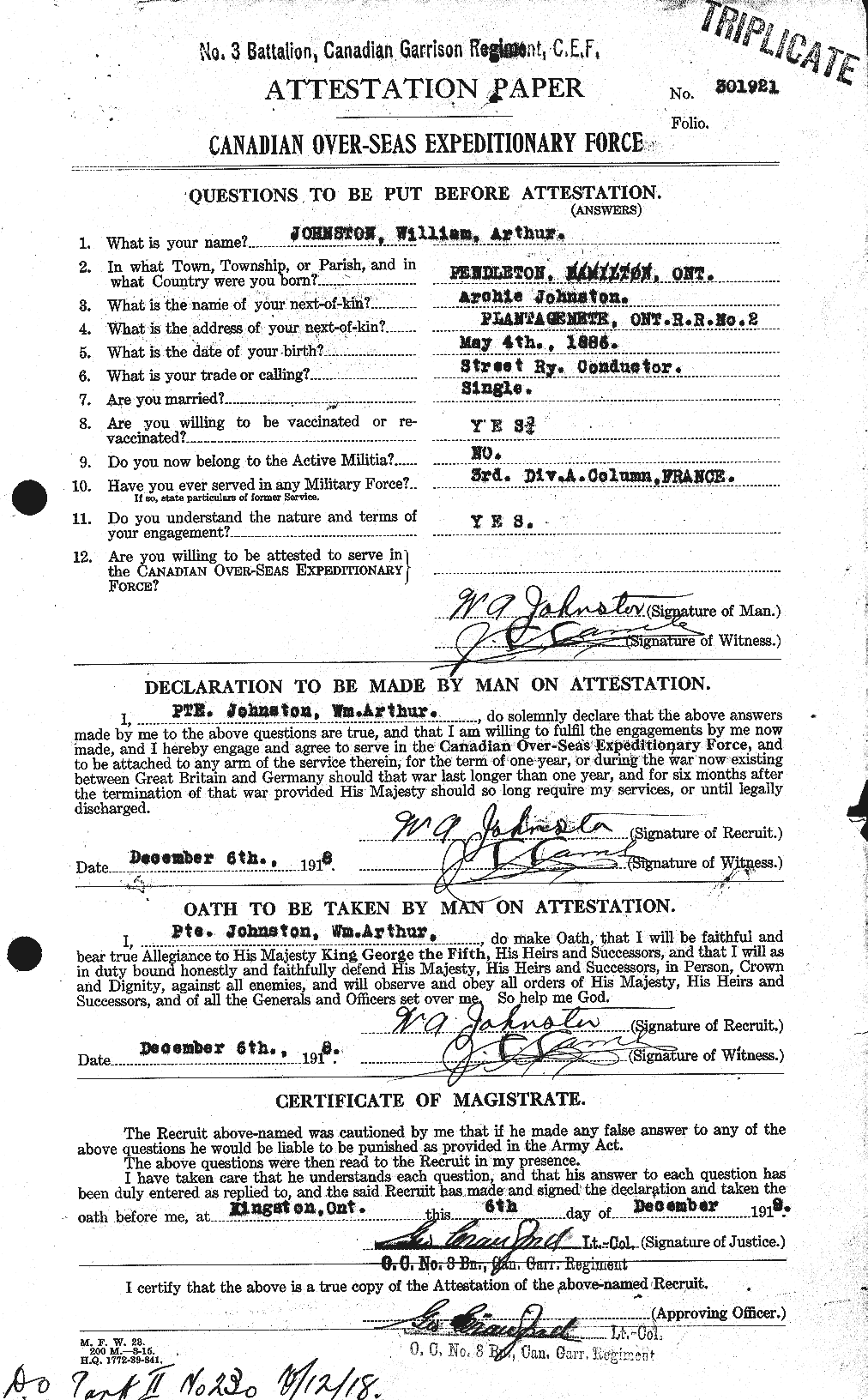 Personnel Records of the First World War - CEF 427299a