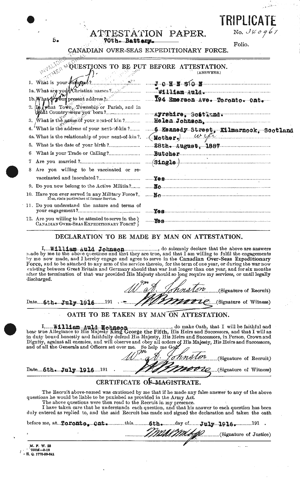 Personnel Records of the First World War - CEF 427303a