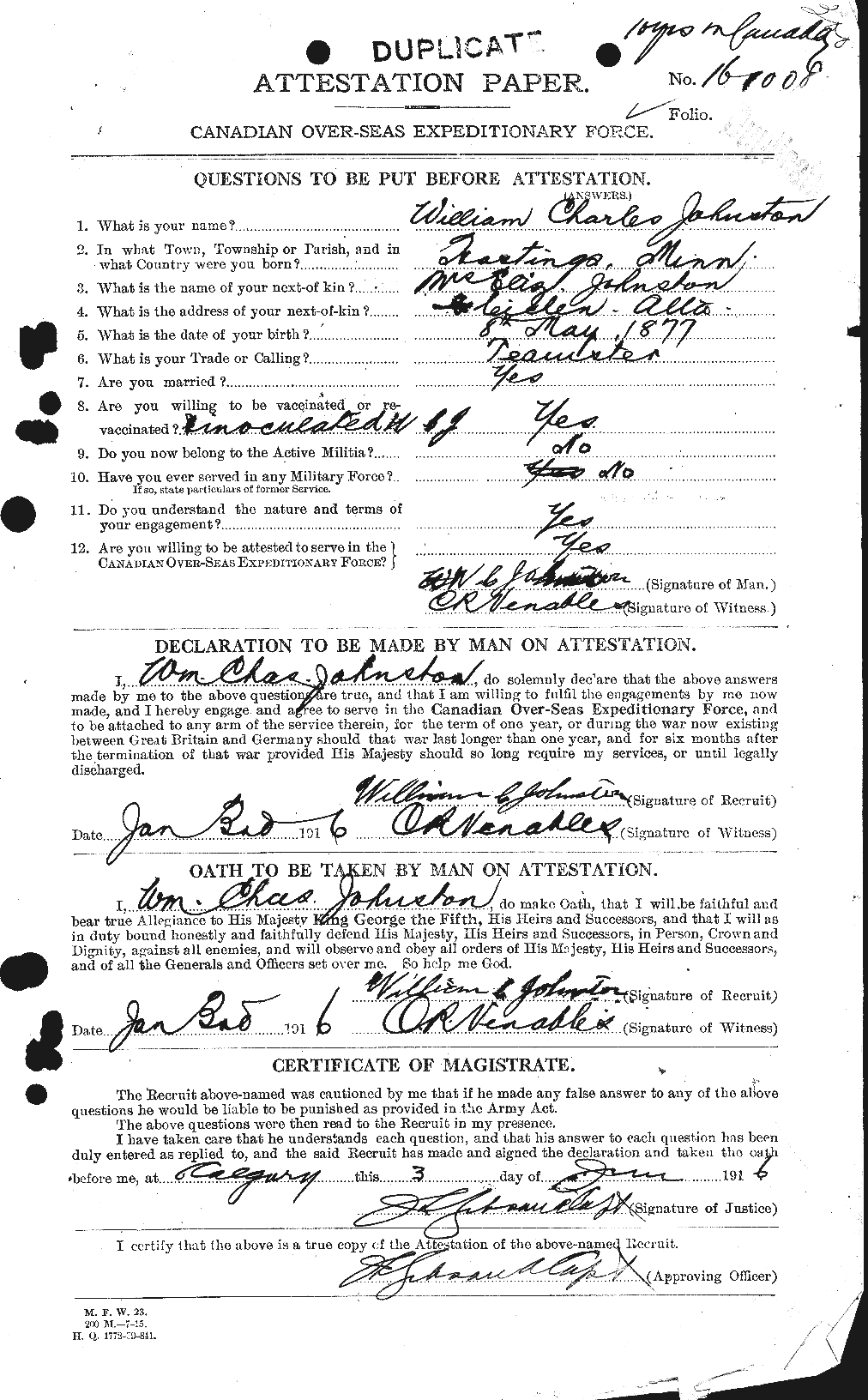 Personnel Records of the First World War - CEF 427314a
