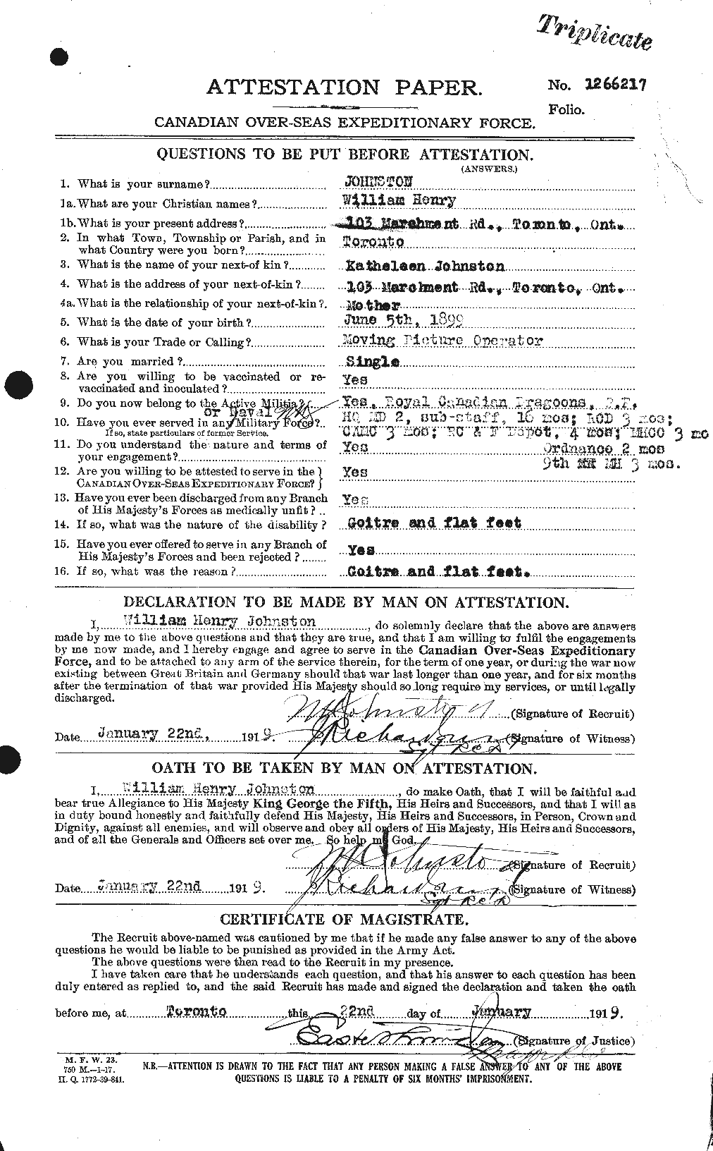 Personnel Records of the First World War - CEF 427335a