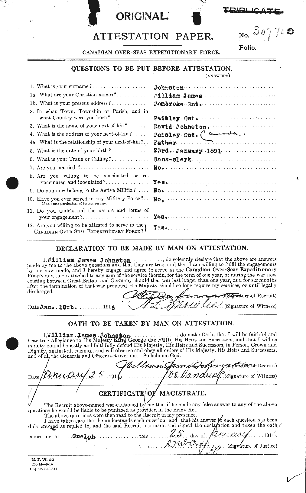 Personnel Records of the First World War - CEF 427356a
