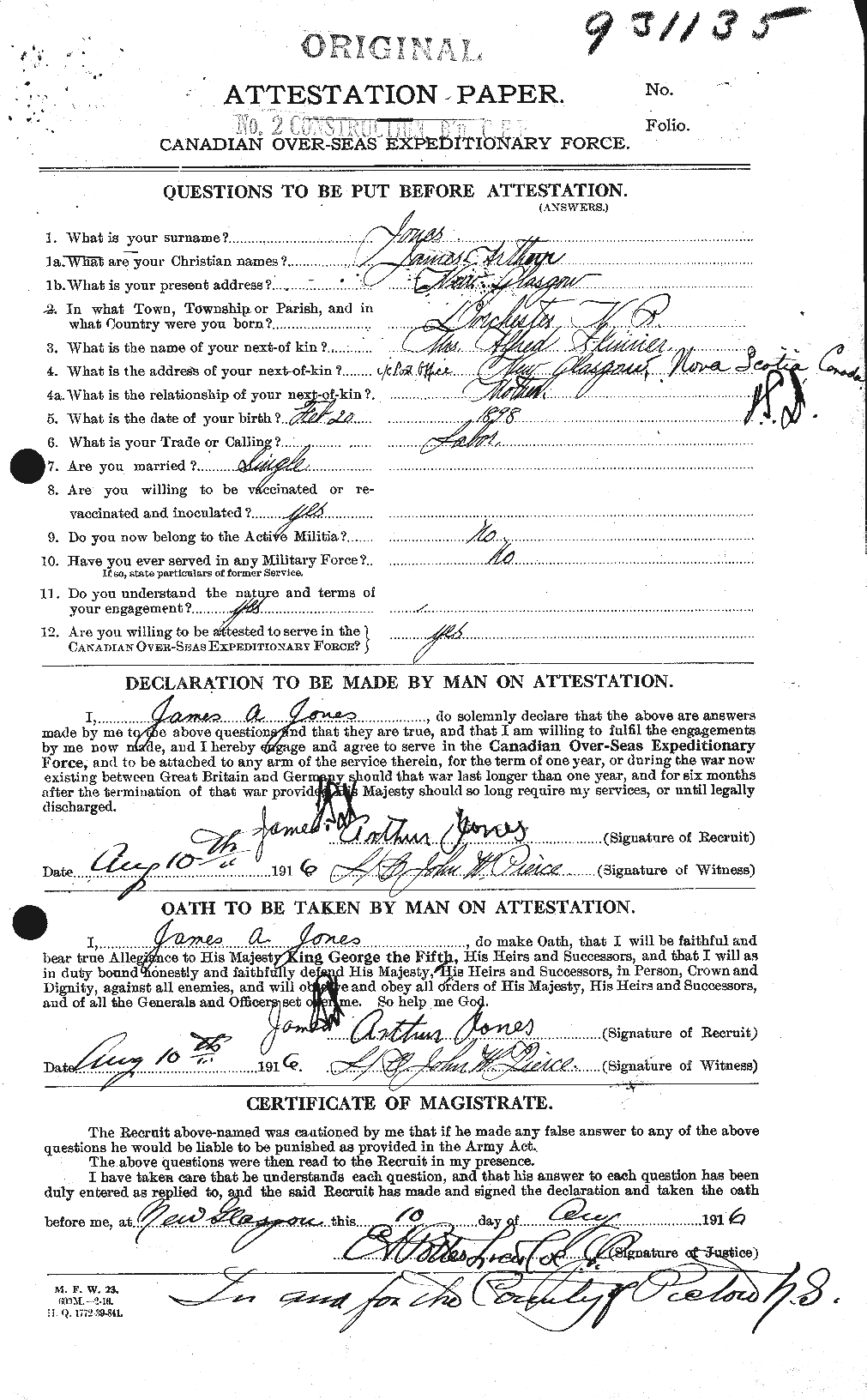 Personnel Records of the First World War - CEF 427394a
