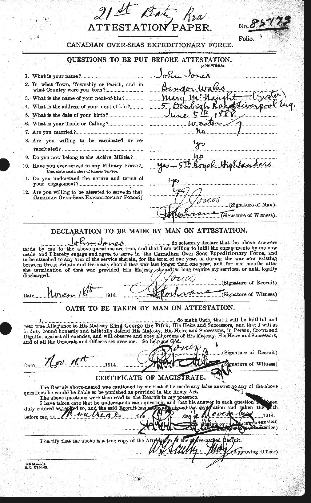 Personnel Records of the First World War - CEF 427477a
