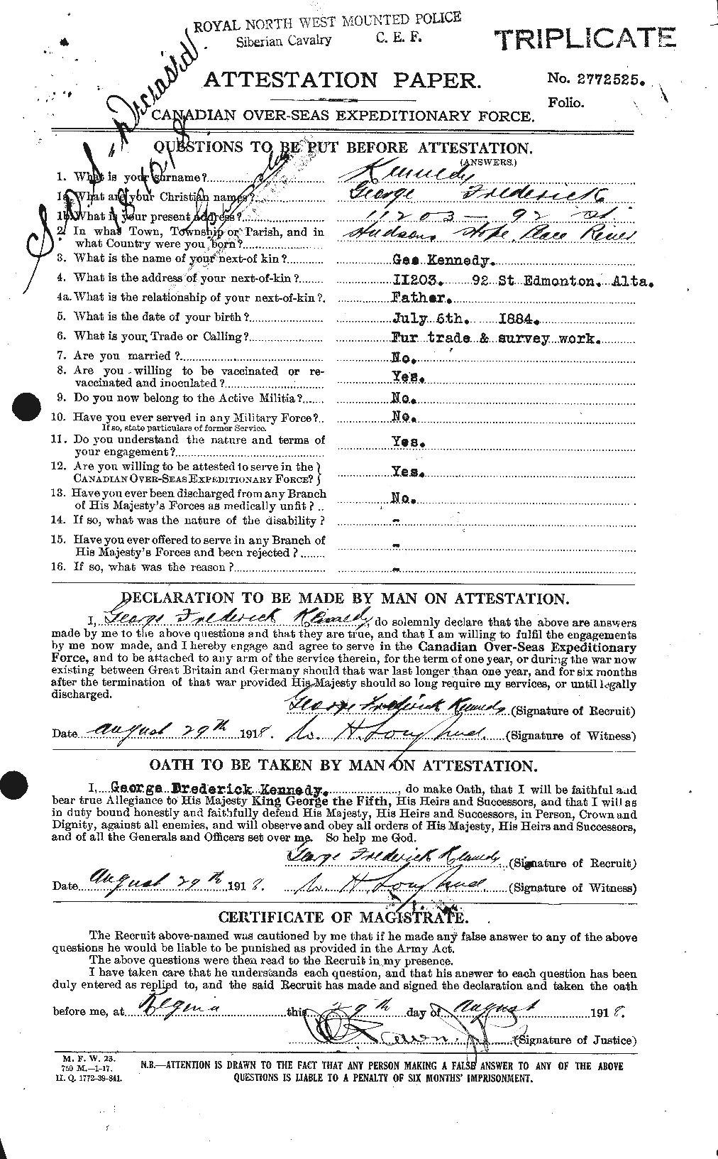 Personnel Records of the First World War - CEF 428794a