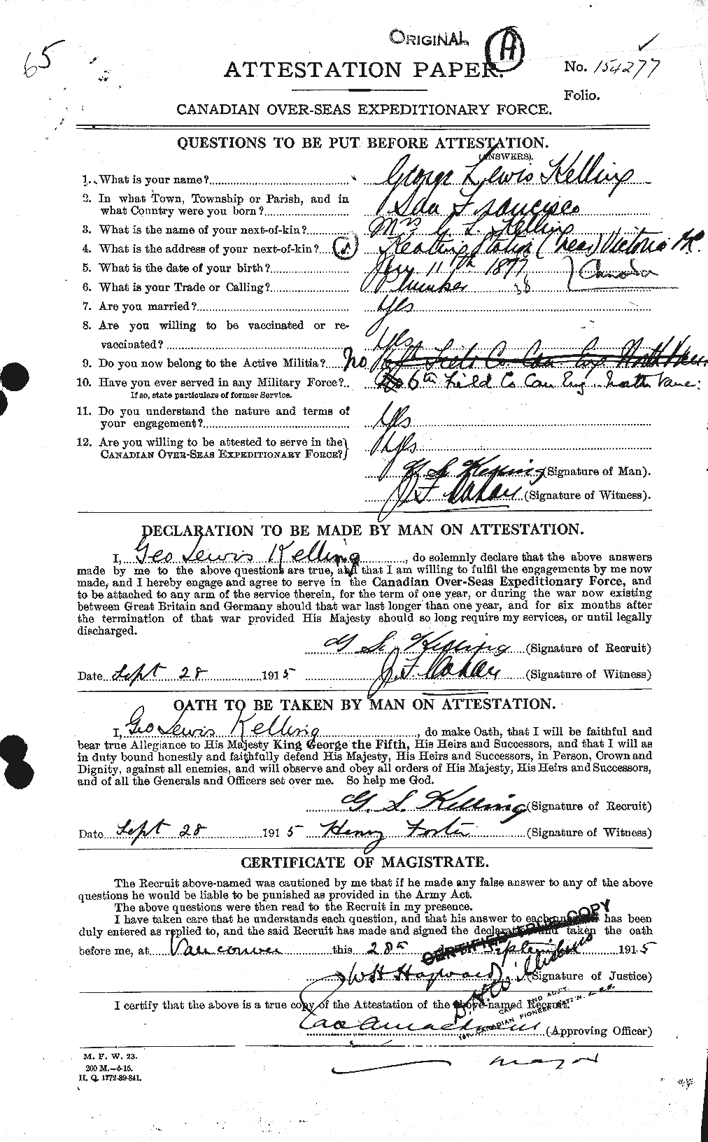Personnel Records of the First World War - CEF 429117a