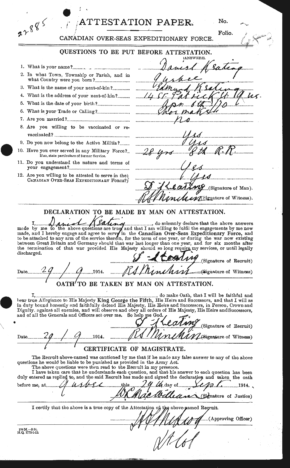 Personnel Records of the First World War - CEF 429251a