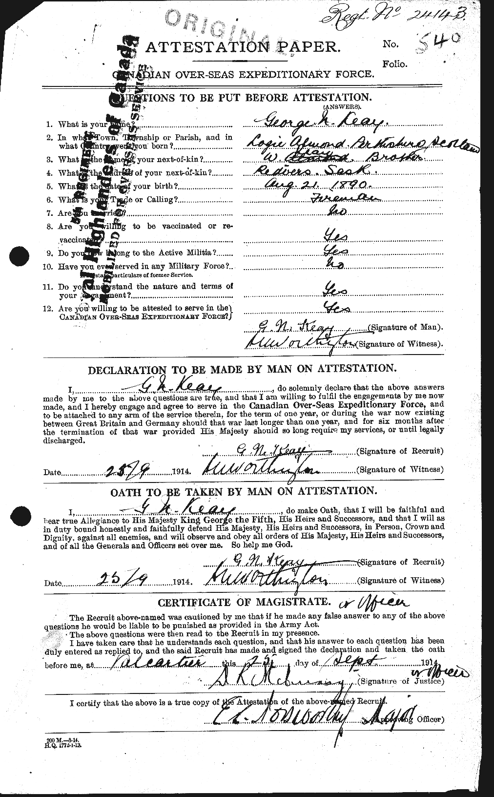 Personnel Records of the First World War - CEF 429378a