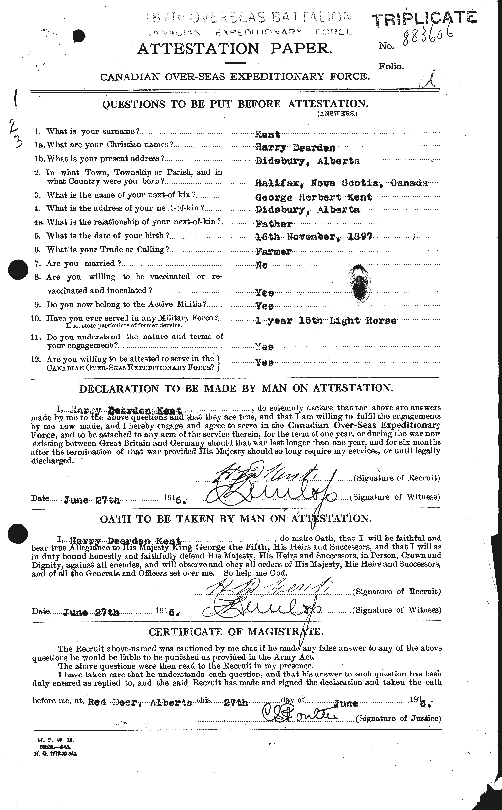 Personnel Records of the First World War - CEF 429497a
