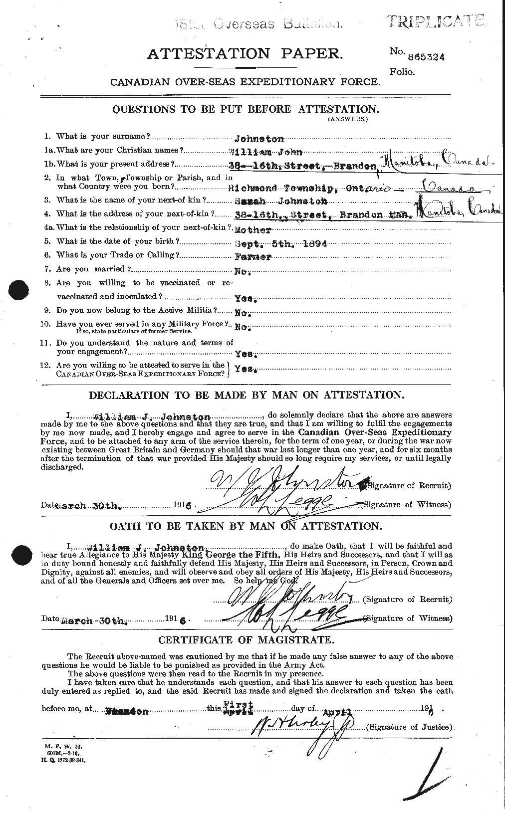 Personnel Records of the First World War - CEF 429590a
