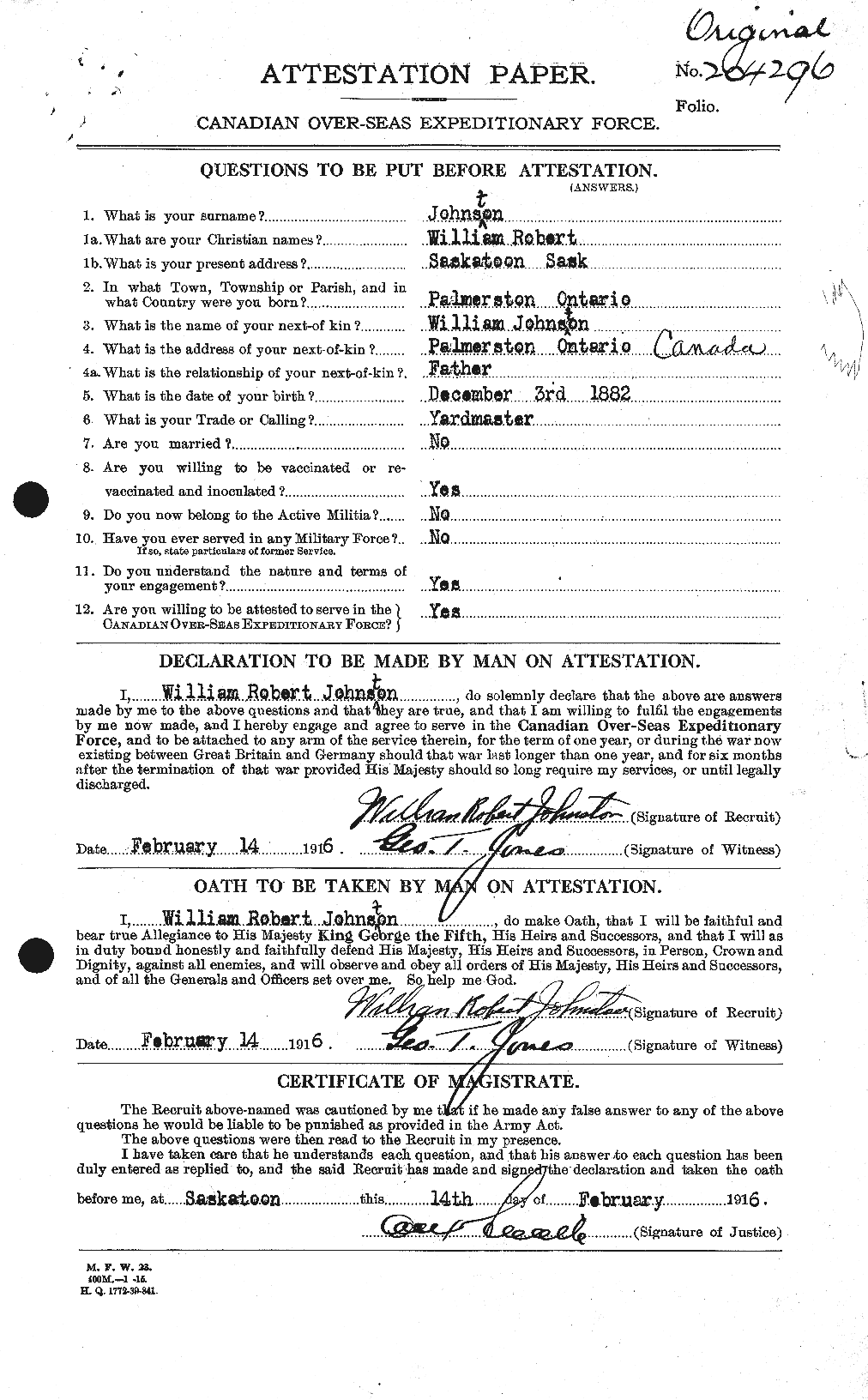 Personnel Records of the First World War - CEF 429612a