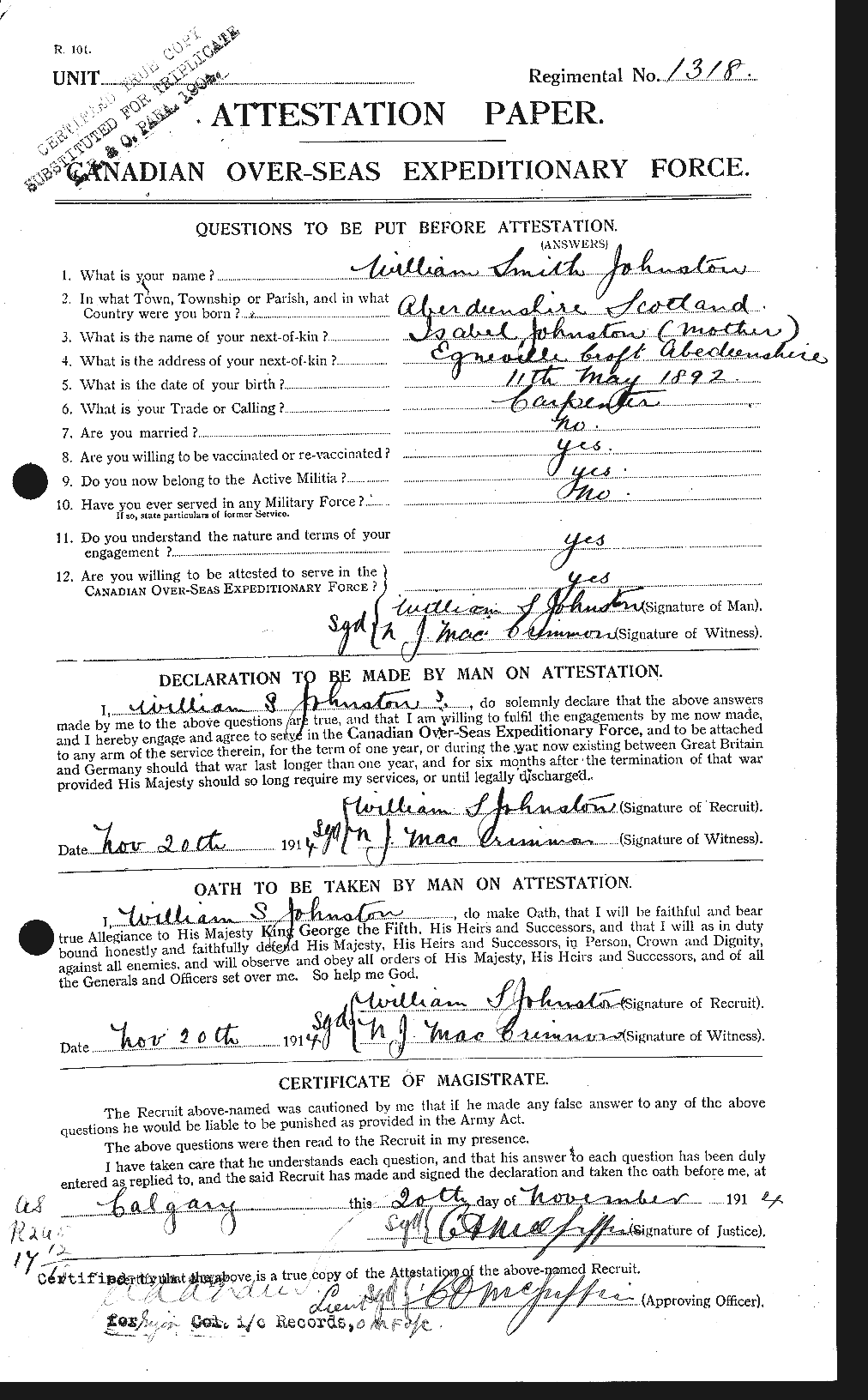 Personnel Records of the First World War - CEF 429618a