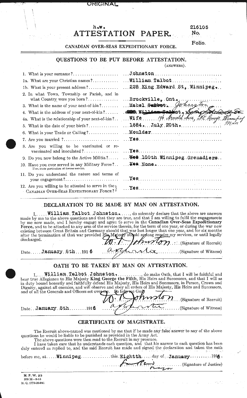 Personnel Records of the First World War - CEF 429622a