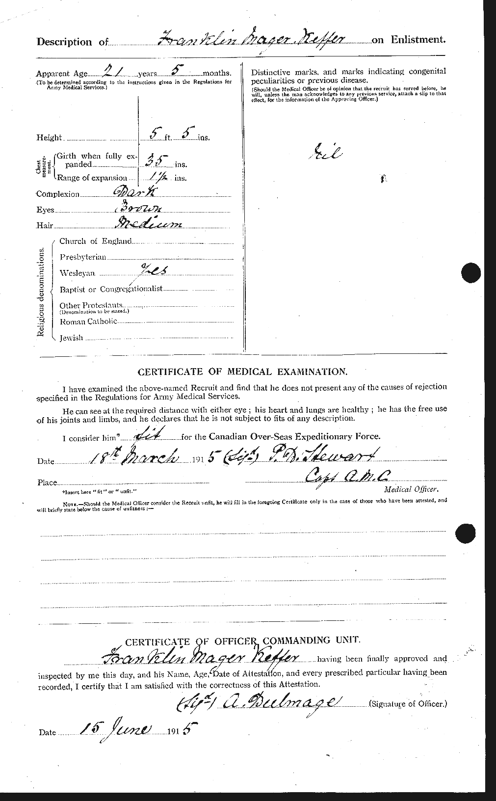 Personnel Records of the First World War - CEF 430354b