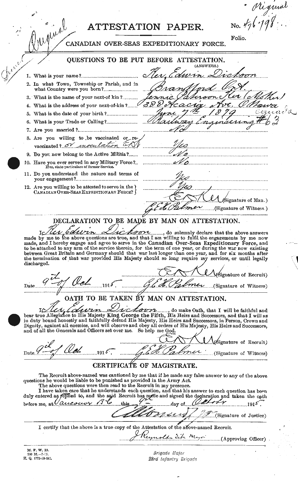 Personnel Records of the First World War - CEF 430573a