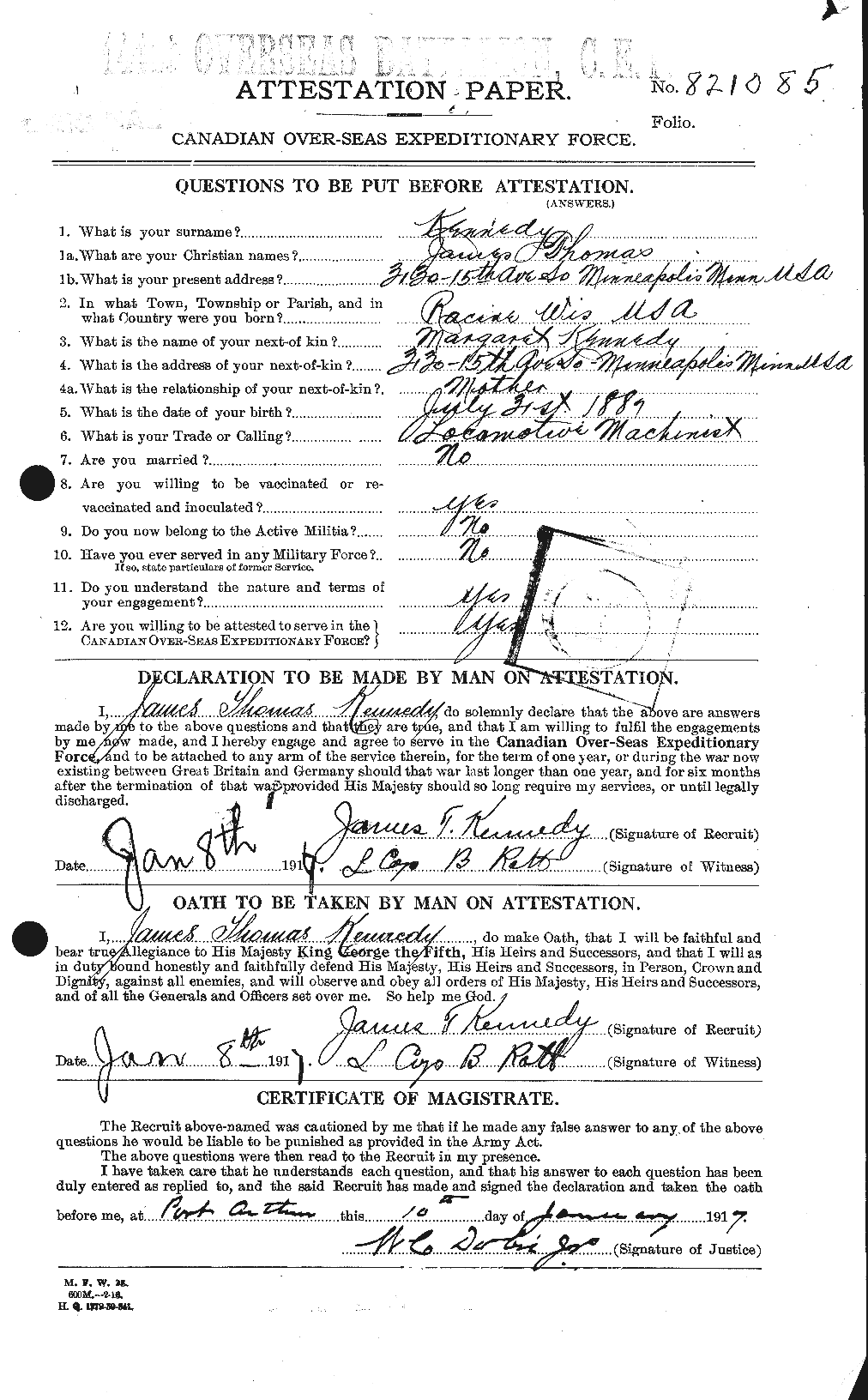 Personnel Records of the First World War - CEF 430899a