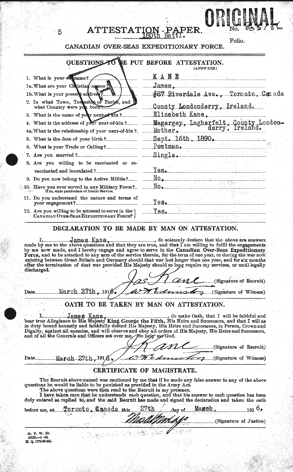 Personnel Records of the First World War - CEF 431570a
