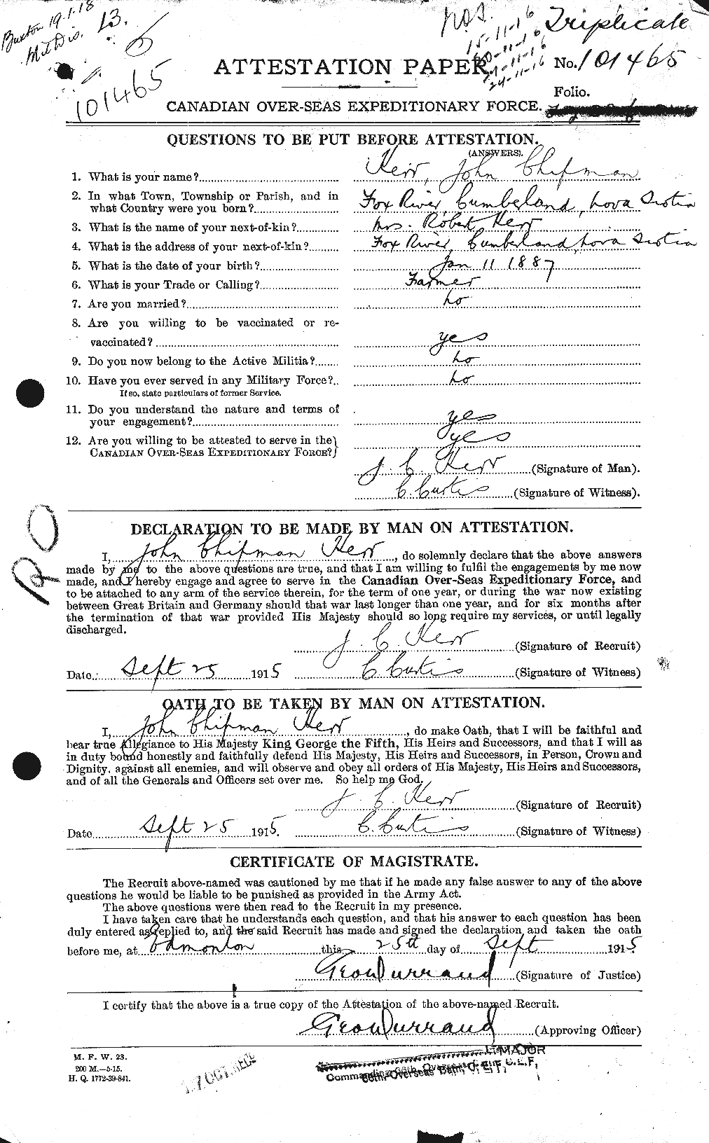 Personnel Records of the First World War - CEF 432068a