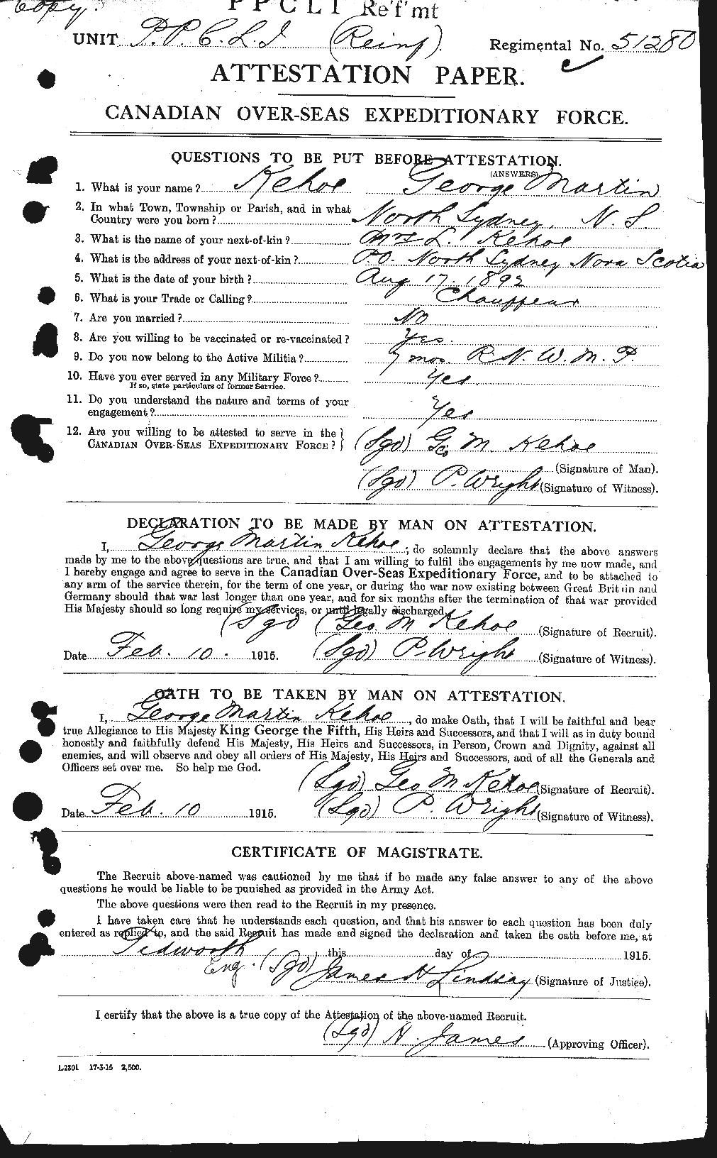 Personnel Records of the First World War - CEF 432206a
