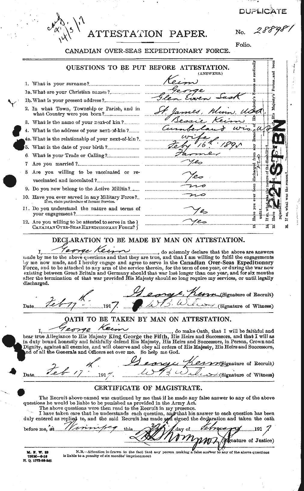 Personnel Records of the First World War - CEF 432317a