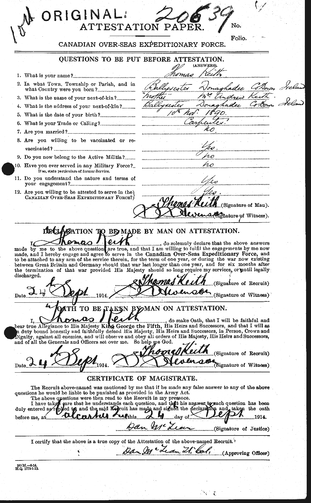 Personnel Records of the First World War - CEF 432506a