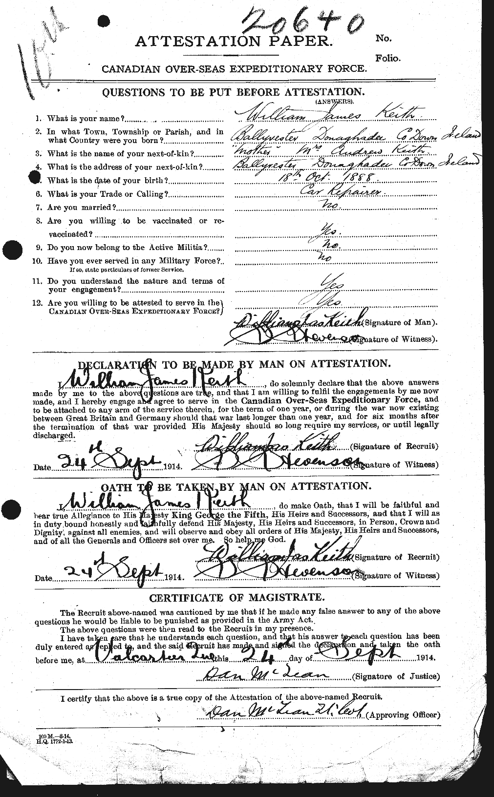 Personnel Records of the First World War - CEF 432519a