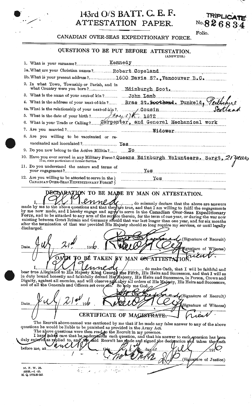 Personnel Records of the First World War - CEF 432646a
