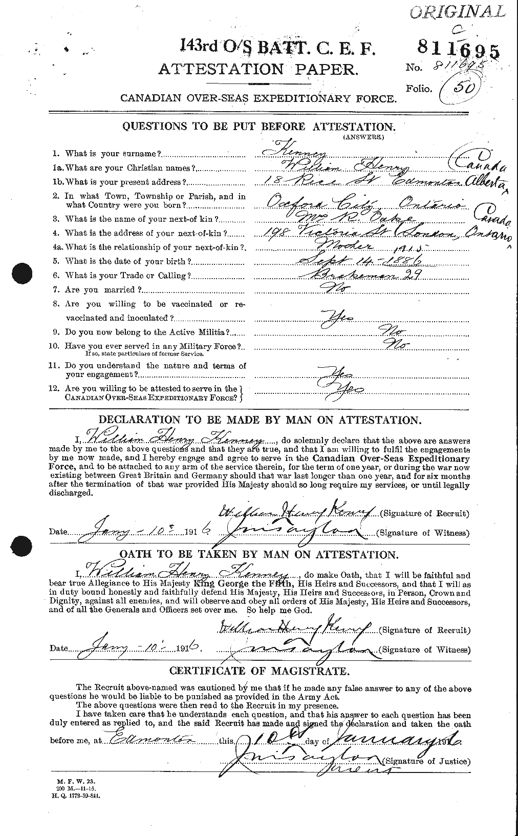 Personnel Records of the First World War - CEF 432965a