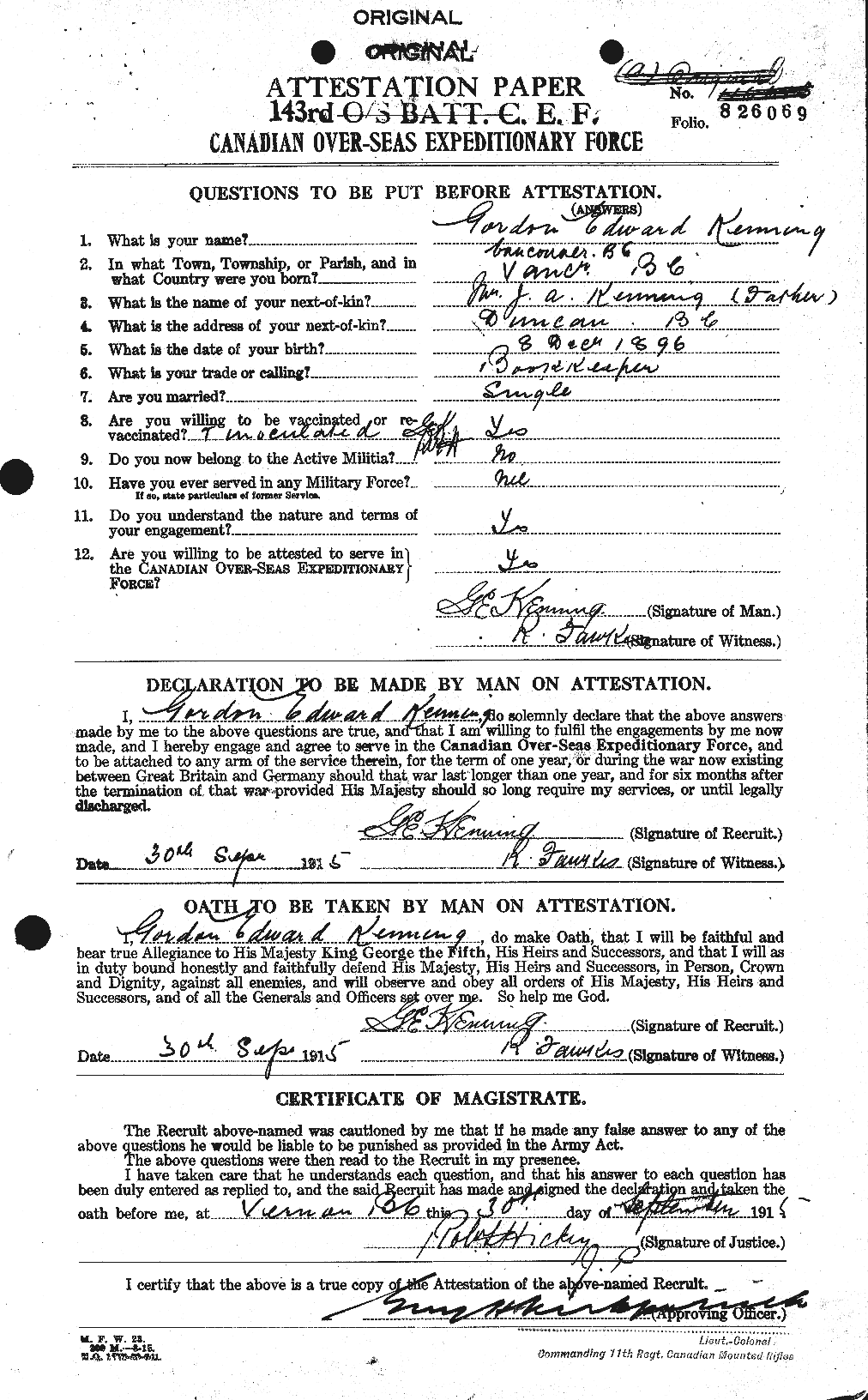 Personnel Records of the First World War - CEF 432978a