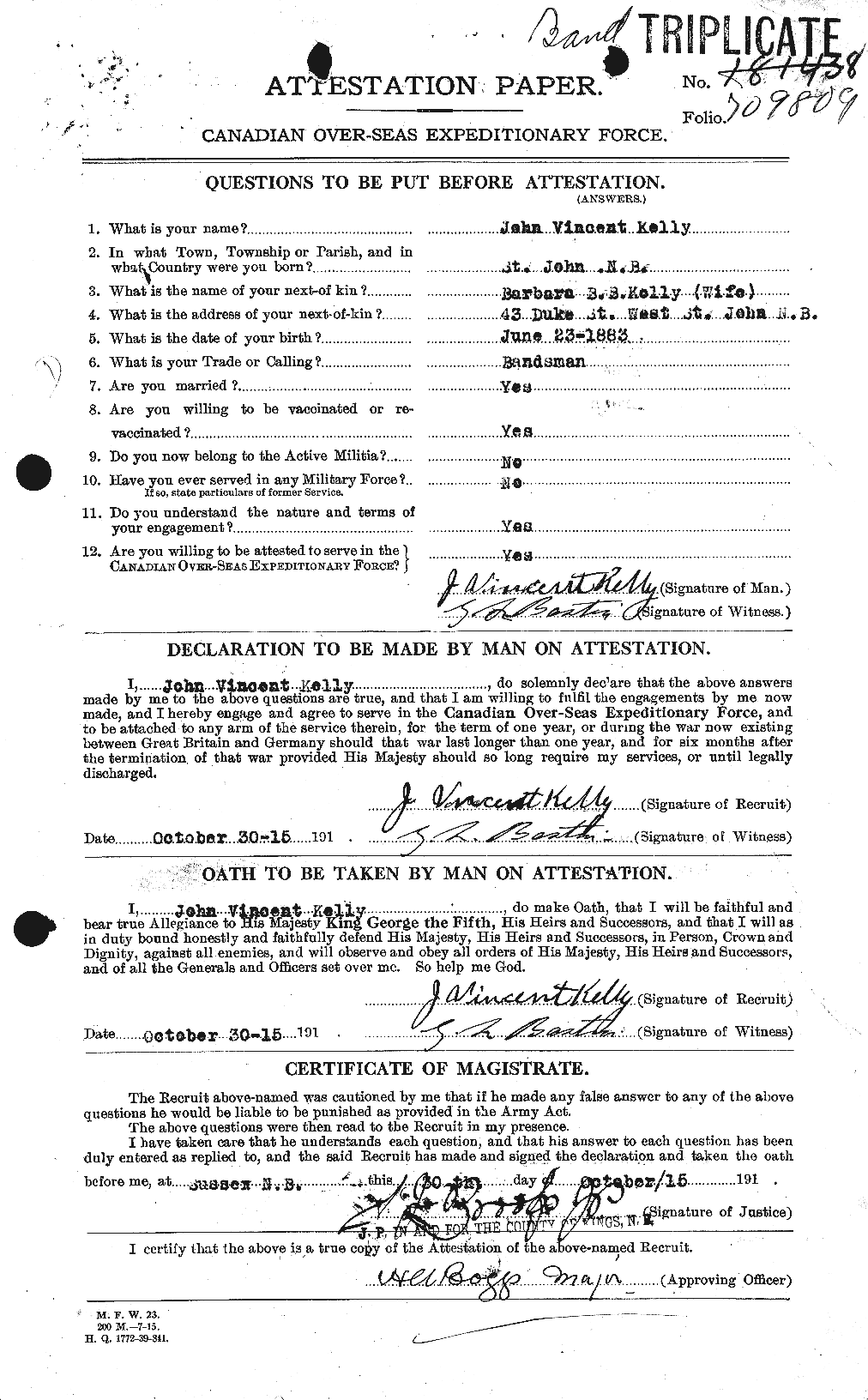 Personnel Records of the First World War - CEF 433586a