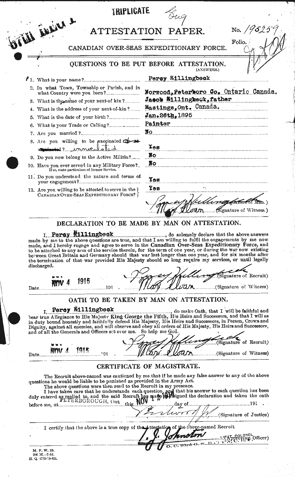 Personnel Records of the First World War - CEF 434079a