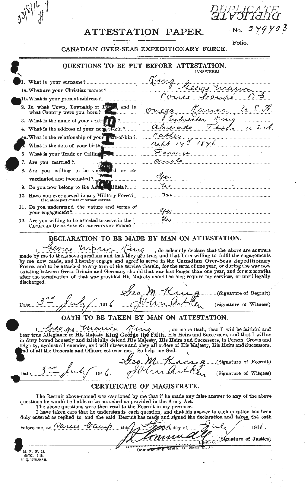 Personnel Records of the First World War - CEF 434380a
