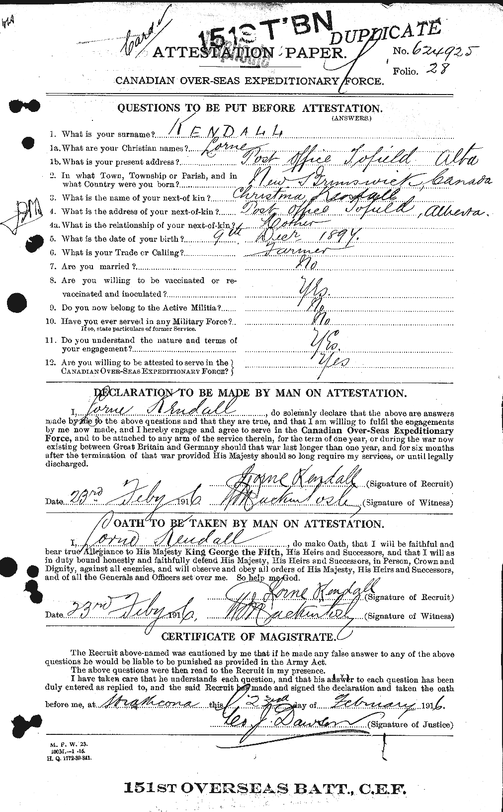 Personnel Records of the First World War - CEF 435591a