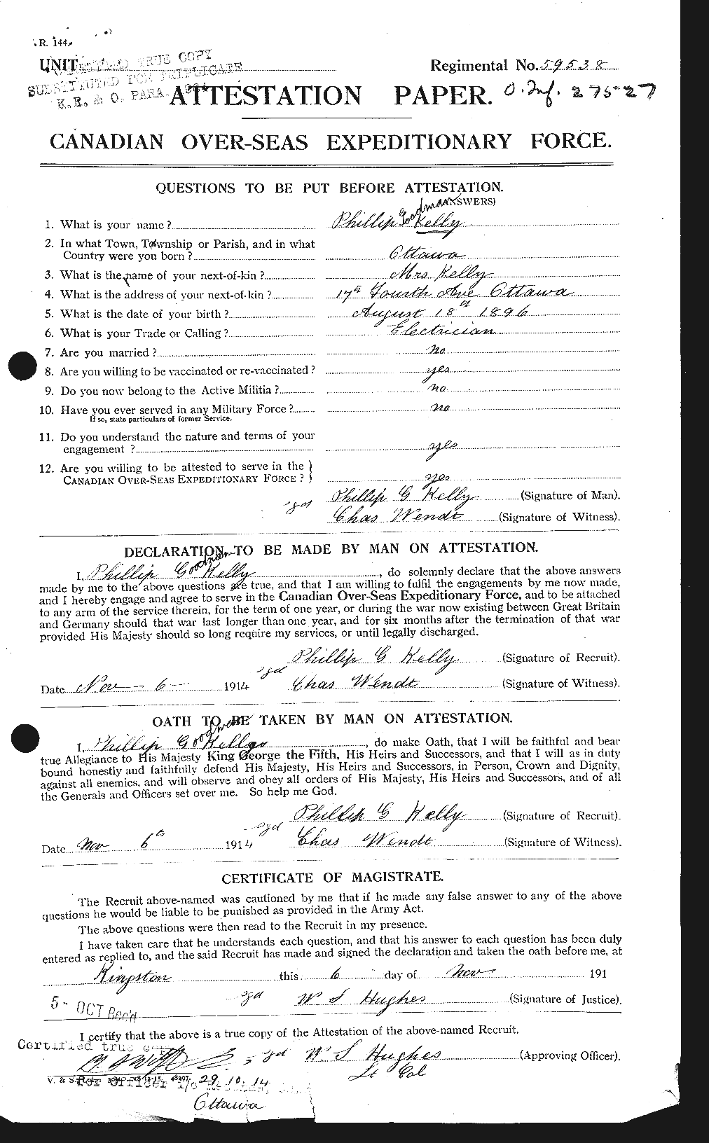 Personnel Records of the First World War - CEF 435969a