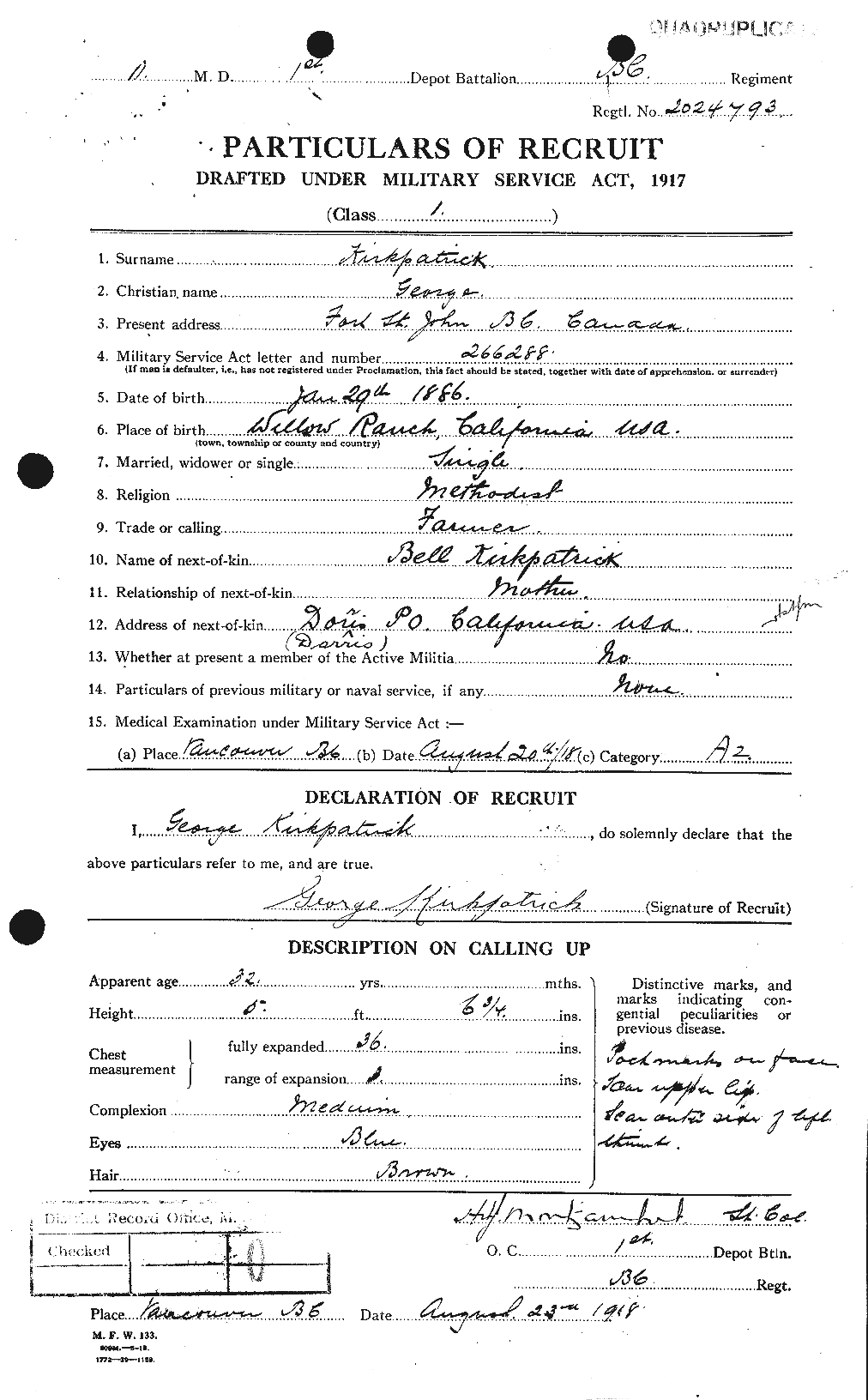 Personnel Records of the First World War - CEF 436057a
