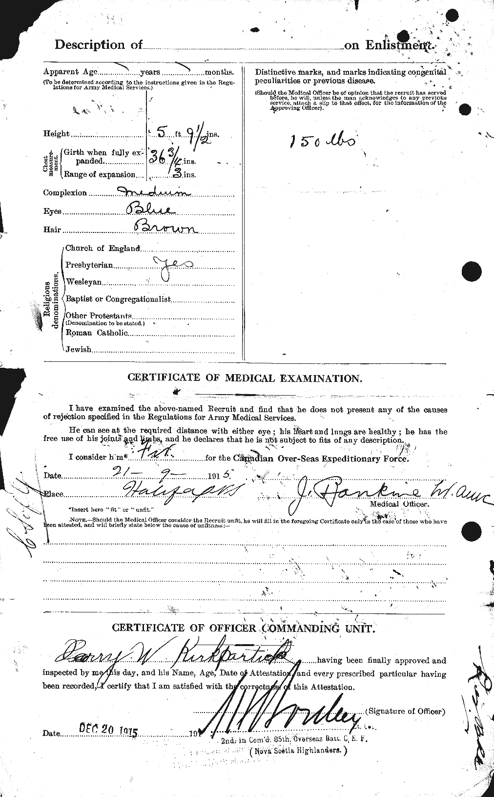 Personnel Records of the First World War - CEF 436064b