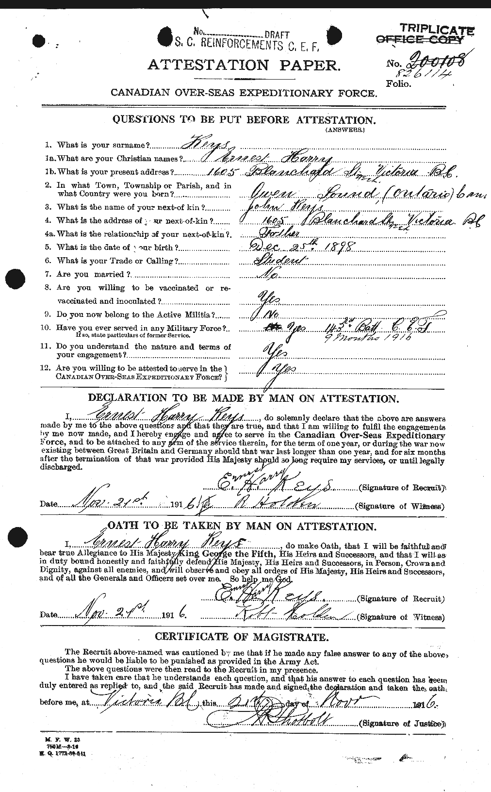 Personnel Records of the First World War - CEF 436548a