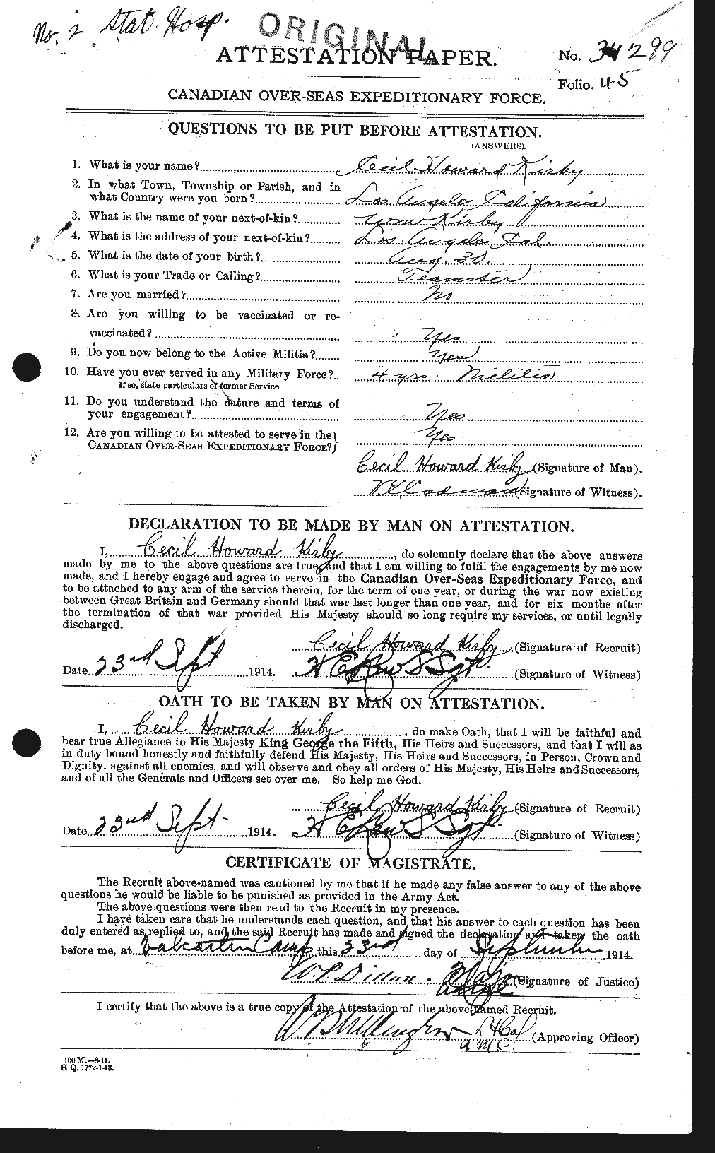Personnel Records of the First World War - CEF 437161a