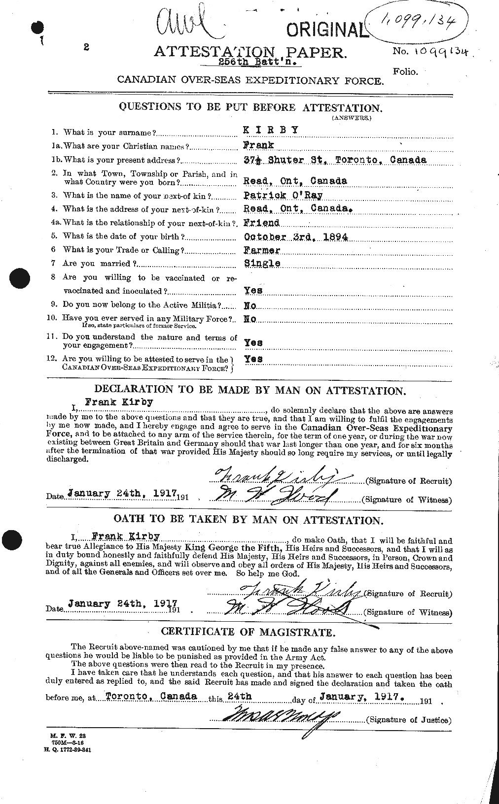 Personnel Records of the First World War - CEF 437183a