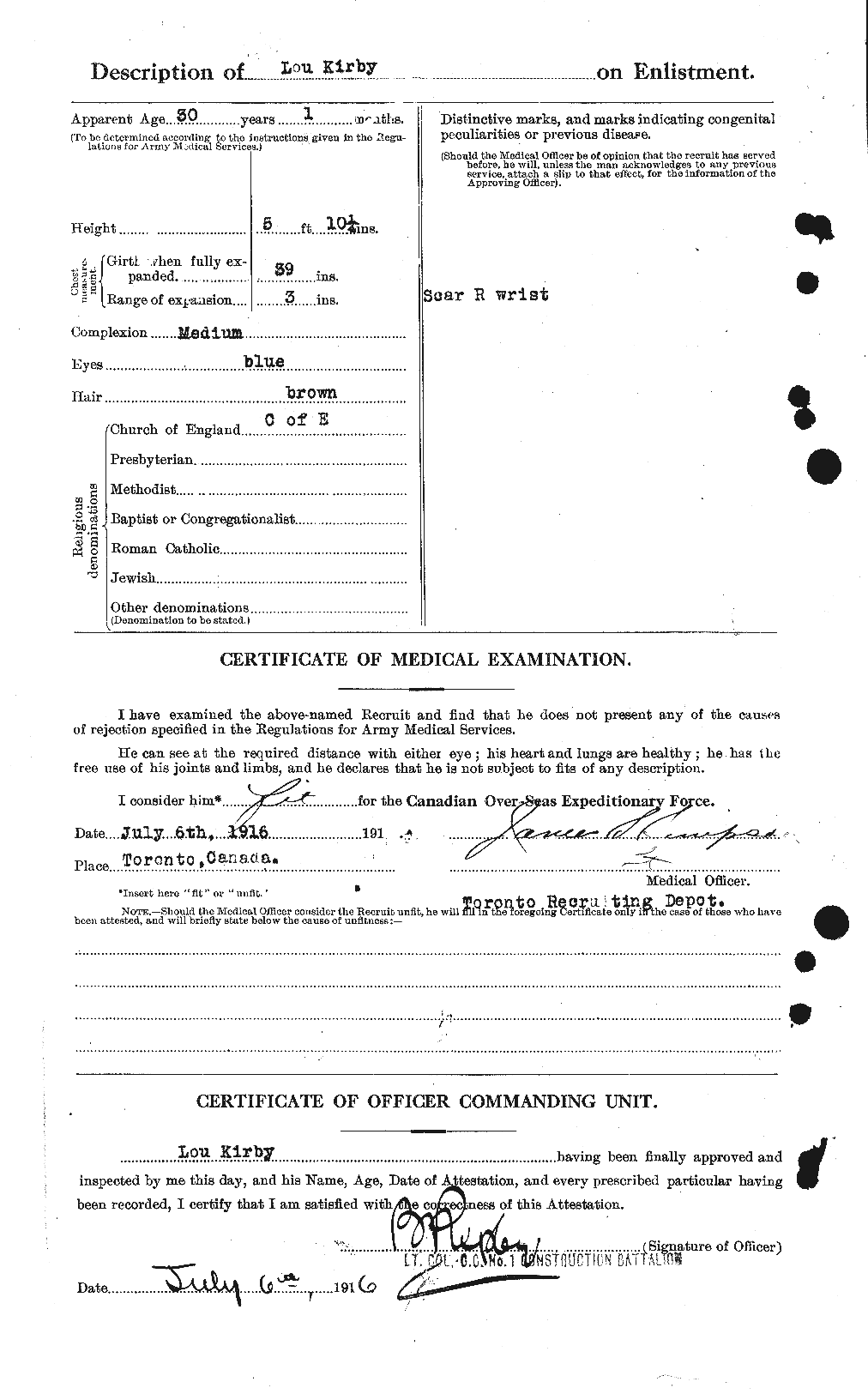 Personnel Records of the First World War - CEF 437251b